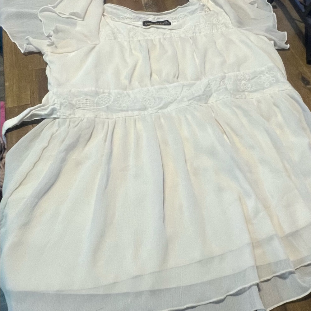 Elegant Cream Blouse with Lace Detail